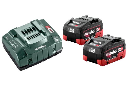 METABO alapkészlet (töltő + akkumulátorok) 18V / 2x LiHD 5,5 Ah 685122000