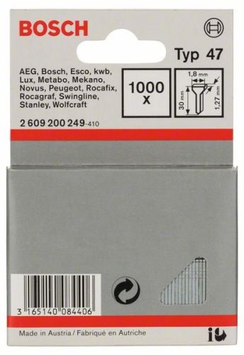 BOSCH Szegek, 47-es típus 1,8 x 1,27 x 16 mm (1000 db) 1609200376