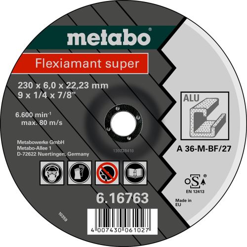 METABO Csiszolótárcsa - színesfémek 230x6,0x22,2 616763000