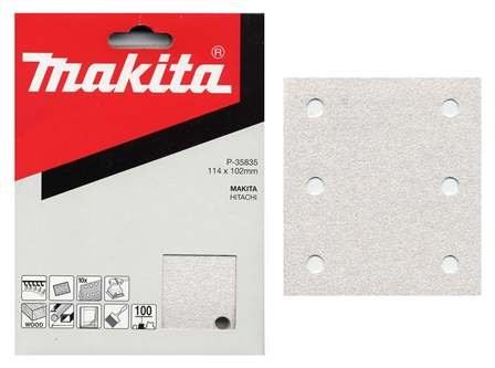 MAKITA csiszolópapír tépőzáras 102x114 mm 6 lyukú K60, 10 db P-35813