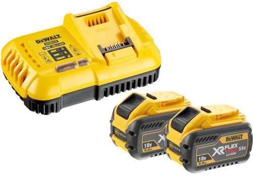 DEWALT töltő XR FLEXVOLT + 2x akkumulátor 9.0Ah DCB118X2