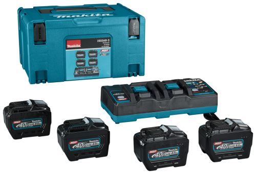 MAKITA Li-ion XGT 40V szett 4 db BL4080F+1 db Dupla töltő DC40RB+1 db Makpac 1910A8-3