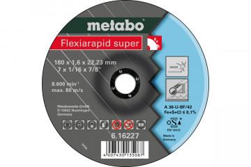 METABO Vágótárcsa-acél-FLEXIARAPID SUPER 180x1,6x22,2 616227000