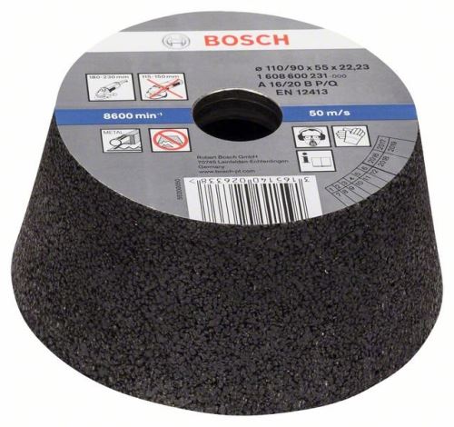 BOSCH csiszolóedény, kúpos - fém/öntöttvas 90 mm, 110 mm, 55 mm, 16 1608600231