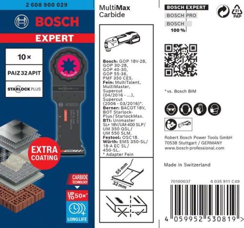 BOSCH EXPERT STARLOCKPLUS PAIZ32APIT, 10 db 2608900029