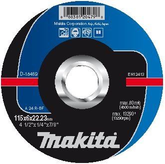 MAKITA köszörűkorong acél 115x6x22,23 mm D-18459