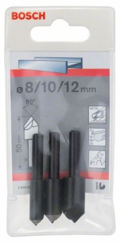 BOSCH süllyesztő készlet, 3 részes 50 mm / 6-8 mm / 8; 10; 12 mm 2608596667