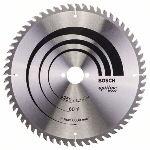 BOSCH fűrészlap Optiline Wood 250 x 30 x 3,2 mm, 60 2608640729