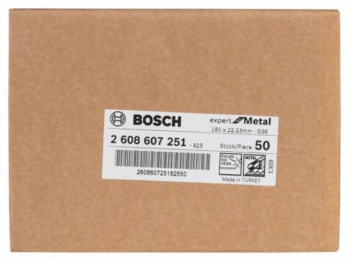 BOSCH Fiber csiszolótárcsa R444, Expert for Metal D = 180 mm; K = 36 2608607251