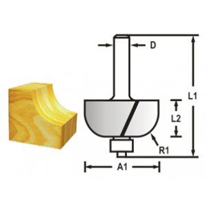 MAKITA Horonyvágó csapágyszárral 8 mm, 31,8x14x56 mm D-48636