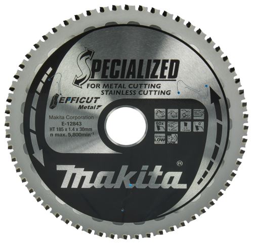 MAKITA fűrészlap acél Efficut 185x1,4x30 mm 60 fogú E-12843