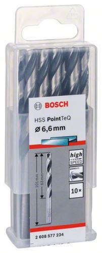 BOSCH csavarfúró HSS PointTeQ 6,6 mm (10 db) 2608577234