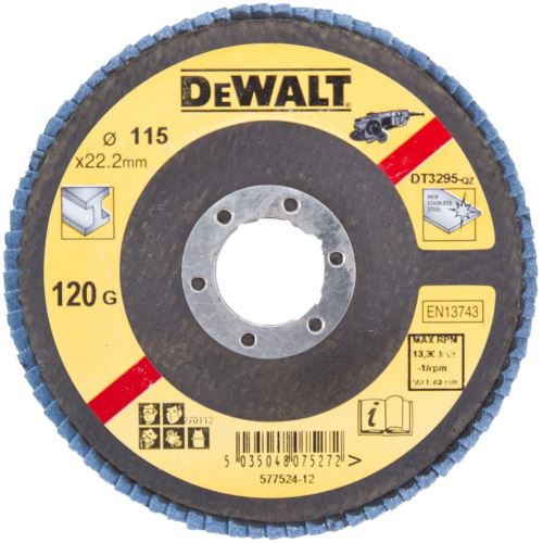 DEWALT Csiszoló lapos tárcsa fém laposhoz 115 x 22,2 mm 60G DT3293