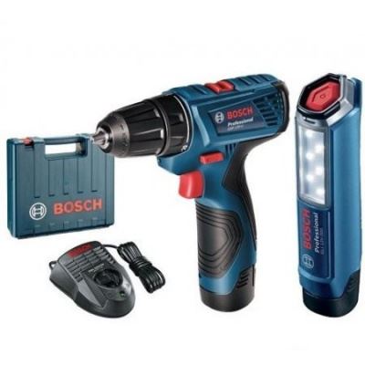 BOSCH akkus fúrócsavarozó 2x2,0 Ah + GLI 12V-300 06019G8004