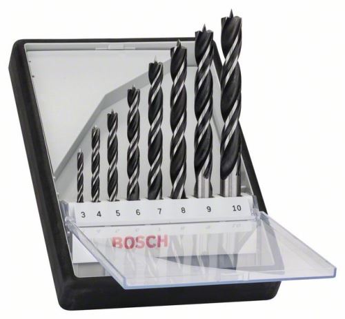 BOSCH Spirálfúró készlet fához Robust Line, 8 részes 3; 4; 5; 6; 7; 8; 9; 10 mm (8 db) 2607010533