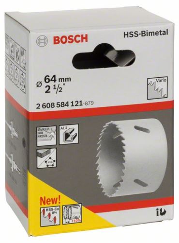 BOSCH HSS-bimetál lyukasztó szabványos adapterhez 64 mm, 2 1/2" 2608584121