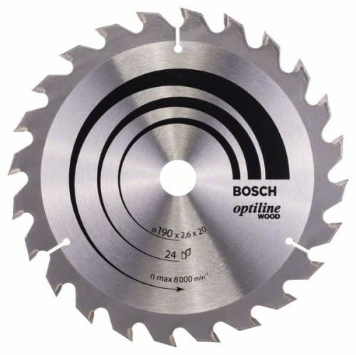 BOSCH fűrészlap Optiline Wood 190 x 20/16 x 2,6 mm, 24 2608640612