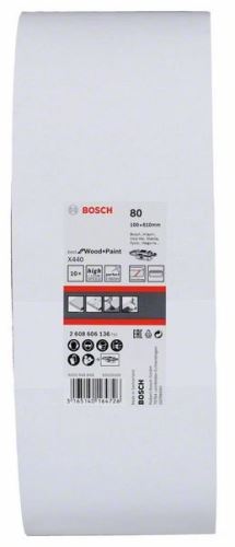 BOSCH 10 részes csiszolószalag készlet X440 100 x 610 mm, 80 2608606136