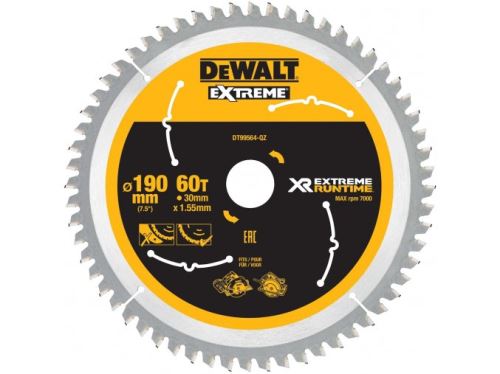 DEWALT fűrészlap (ideális FLEXVOLT fűrészekhez) 190 x 30 mm, 60 fog DT99564