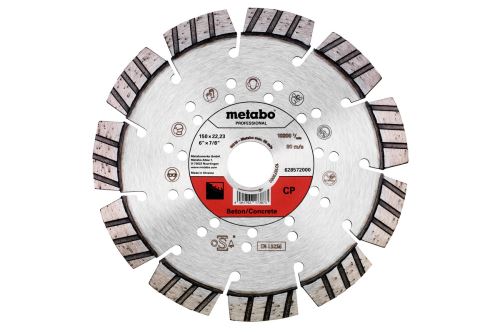 METABO Gyémánt vágótárcsa Dia-TS 150x22,23mm - CP, Beton, Professzionális 628572000