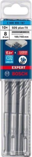 BOSCH EXPERT fúrószár SDS plus-7X, 8x100x165 10 db 2608900167