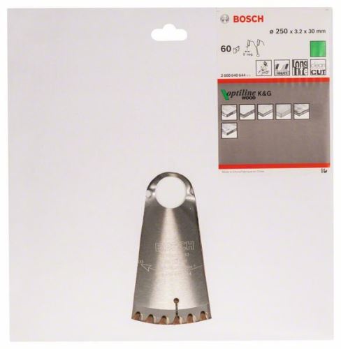 BOSCH fűrészlap Optiline Wood 250 x 30 x 3,2 mm, 60 2608640644