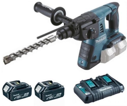 Makita Akkus kalapács Li-ion LXT 2x18V/5.0Ah, Makpac DHR263PT2J