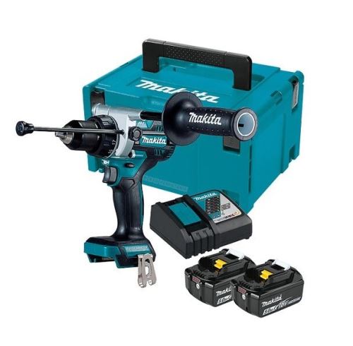 Makita Aku akkumulátoros ütvecsavarozó Li-ion LXT 18V 5,0 Ah, Makpac DHP486RTJ