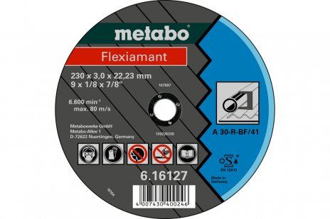 METABO Köszörűkorong Flexiamant 100x2,5x16,0 acél, TF 41 - 616742000 616742000