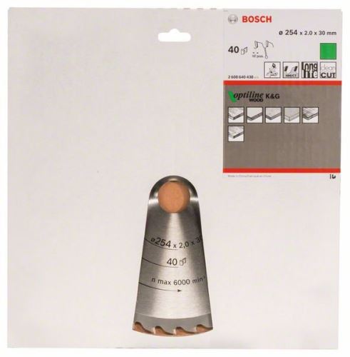 BOSCH fűrészlap Optiline Wood 254 x 30 x 2,0 mm, 40 2608640438