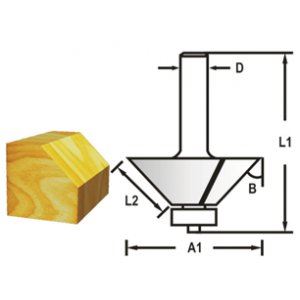 MAKITA Homlok-/élvágó csapágyszárral 8 mm, 30,2x12,7x55 mm D-48670