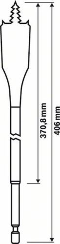 BOSCH lapos marófúró Self Cut Speed, hatszögletű - 40 x 152 mm 2608595415