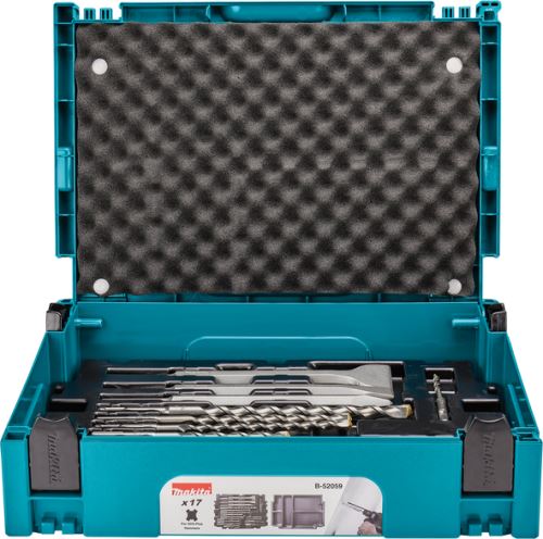 MAKITA fúró-véső készlet SDS-Plus Makpac 17 db B-52059