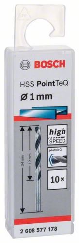 BOSCH csavarfúró HSS PointTeQ 1,0 mm (2 db) 2608577153