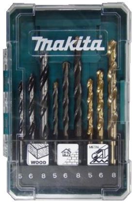 MAKITA fúrókészlet fémhez/fához/falazathoz 5/6/8 mm, 9 db D-71962