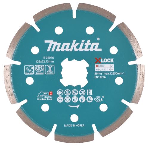 MAKITA X-lock gyémánt vágótárcsa 125x1,6x22,23 mm E-02076