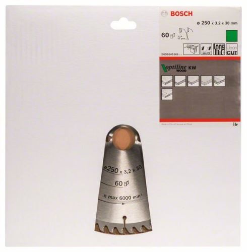 BOSCH fűrészlap Optiline Wood 250 x 30 x 3,2 mm, 60 2608640665