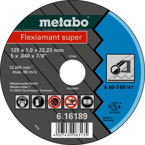 METABO Vágótárcsa - acél-FLEXIAMANT SUPER 125x1,0x22,2 616189000