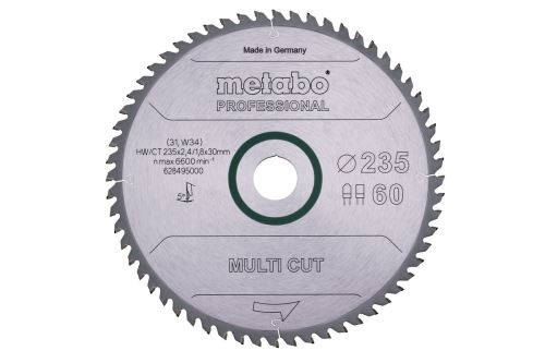 METABO fűrészlap "multi cut - professional", 235x30 mm, 60 fog, 5° 628495000