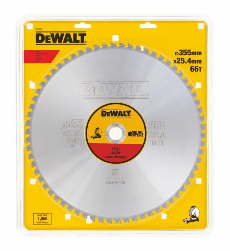 DEWALT acél vágófűrészlap 355 x 25,4 mm 66 fogú DT1926