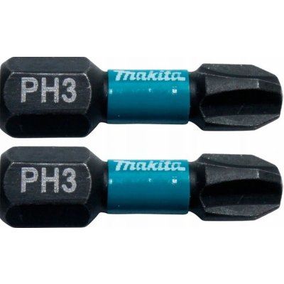 MAKITA torziós bit 1/4" IMPACT BLACK PH3, 25 mm 2 db B-63622