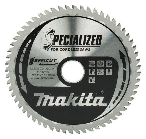 MAKITA fűrészlap alumínium Efficut 185x1,7x30 mm 60 fogú E-16813