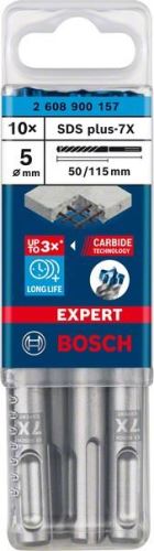 BOSCH EXPERT fúrószár SDS plus-7X, 5x50x115 10 db 2608900157