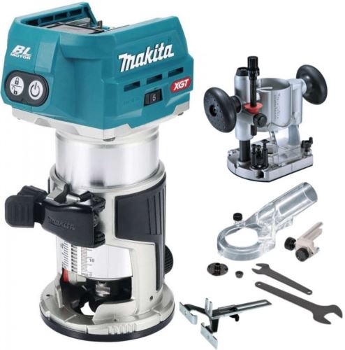 MAKITA Akkumulátoros kombinált marógép tartozékokkal Li-ion XGT 40V, akkumulátor nélkül RT001GZ17