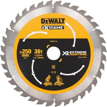 DEWALT fűrészlap (ideális FLEXVOLT fűrészekhez) 250 x 30 mm, 36 fogú DT99572