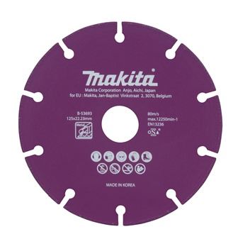 MAKITA vágótárcsa gyémánt acél 125x1,3x22,23 mm B-53693