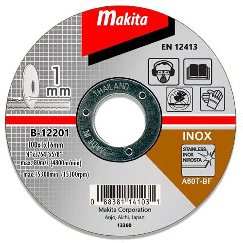 MAKITA rozsdamentes acél vágótárcsa 100x1,0x16 mm D-65947