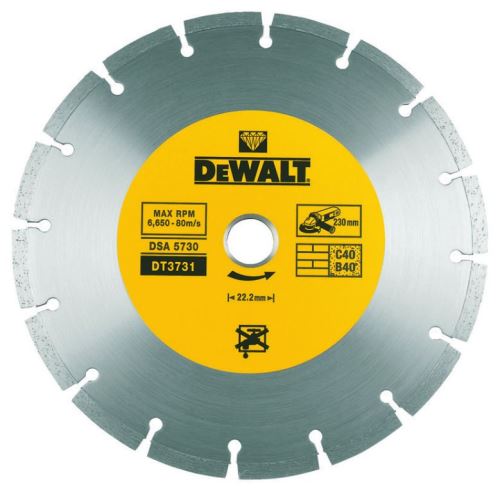 DEWALT DIA beton és tégla vágótárcsa 115 x 22,2 mm DT3701