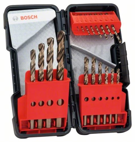 BOSCH 18 részes fémfúró készlet Toughbox HSS-Co, DIN 338, 135° 1; 1,5; 2; 2,5; 3; 3,5; 4; 4,5; 5; 5,5; 6; 7; 8; 9; 10 mm 2607017047