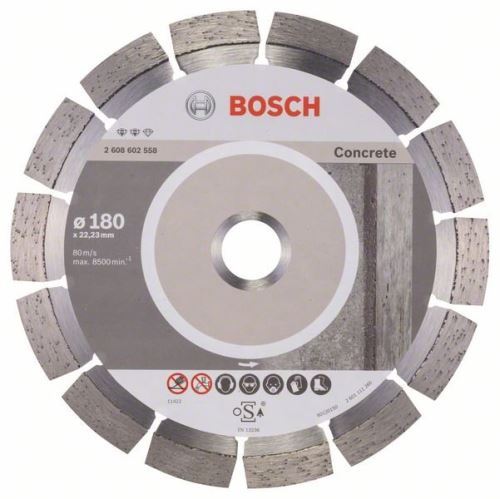 BOSCH Gyémánt vágótárcsa Expert betonhoz 180 x 22,23 x 2,4 x 12 mm 2608602558